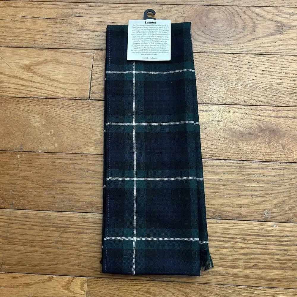 NEW Lamont Ingles Buchan 100% Pure New Wool Modern Plaid Tartan Scarf